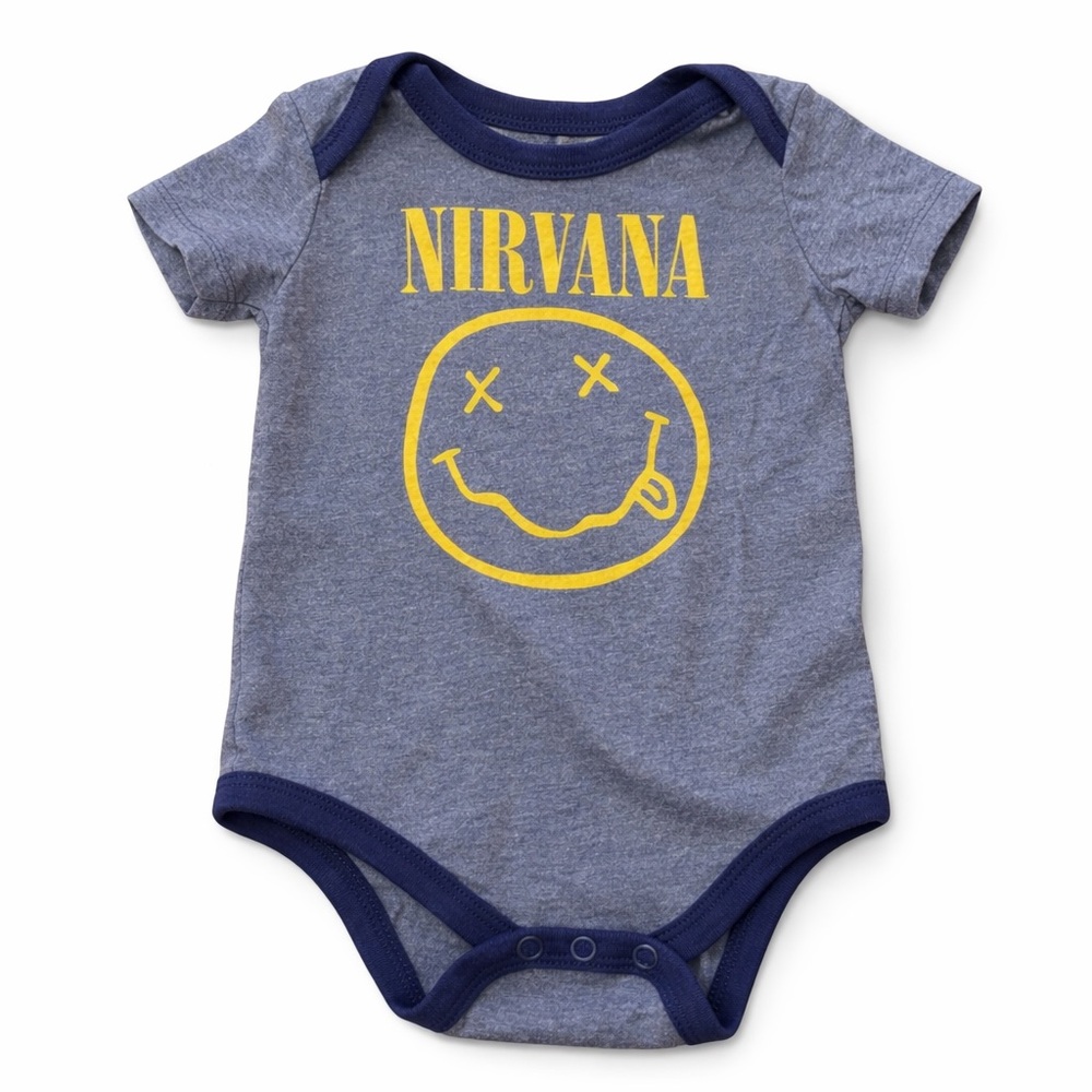 Nirvana Baby Bodysuit Onesie Smiley Logo 18 Months